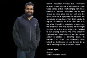 Global Production Services hailed as trend-setters for acquiring India’s first Martin Audio WPC line-array system. Gallery 4